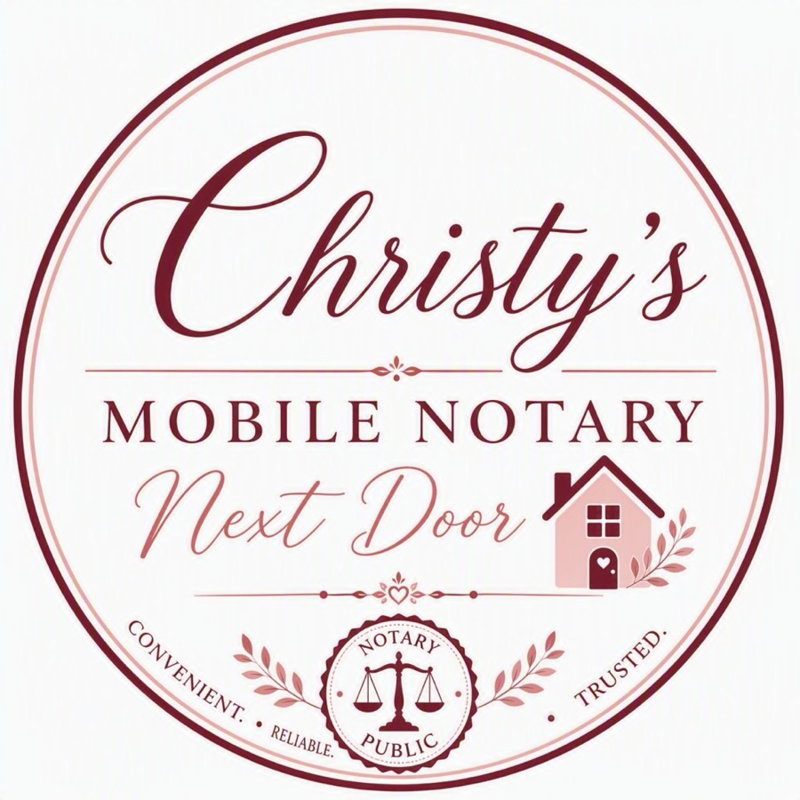 Christy's Mobile Notary Next Door — convenient, reliable, trusted
